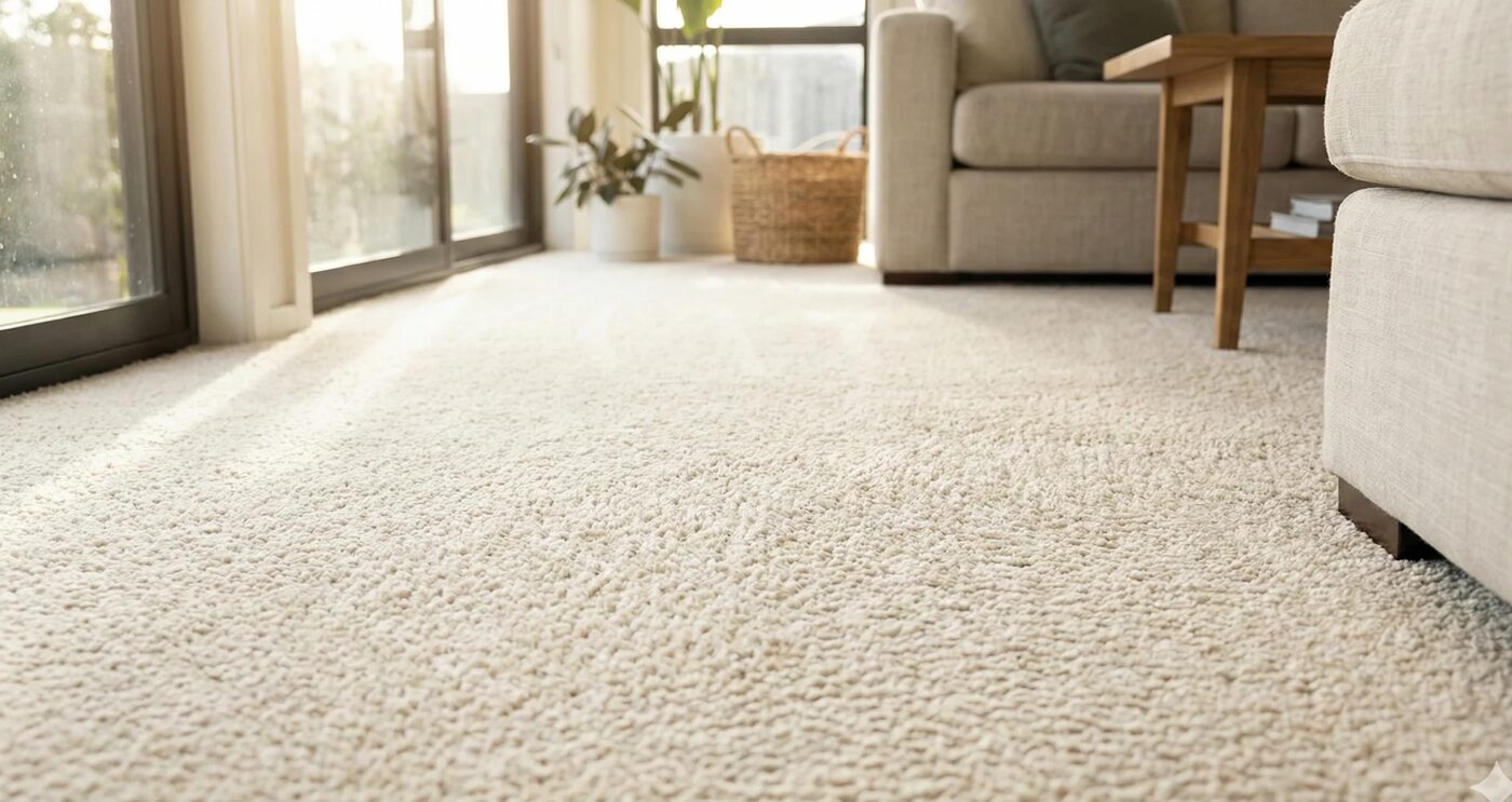 Clean carpet in modern living room