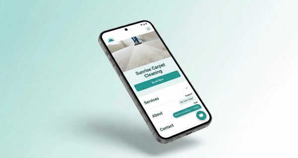 Modern website design on laptop